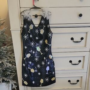 QUEEN OF SPARKLES Champagne Dress